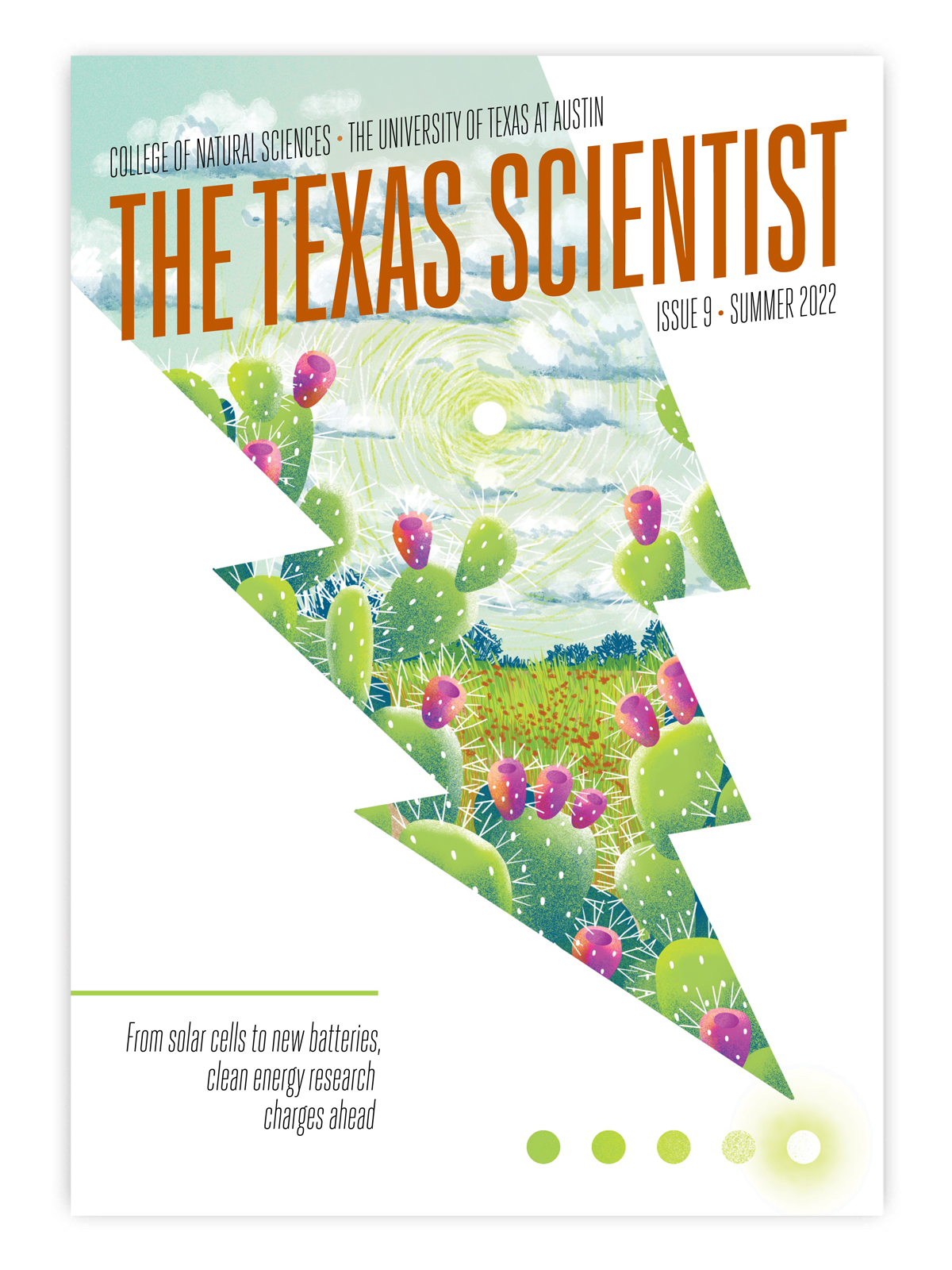 Texas Scientist 2021 cover - An illustration of a couple sitting together in a yard