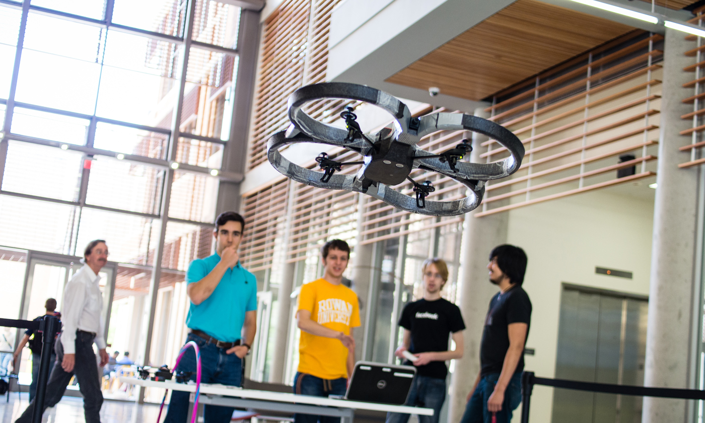 Quadcopter demonstration in GDC. Photo by Alex Wang.