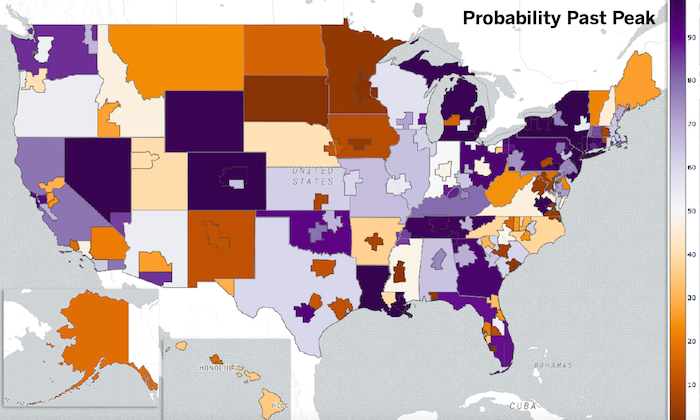 Updated: Model Forecasts When States, Cities Likely to See Peak in COVID-19 Deaths